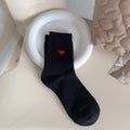 Spring Womens Heart-patterned Mid-calf Socks
