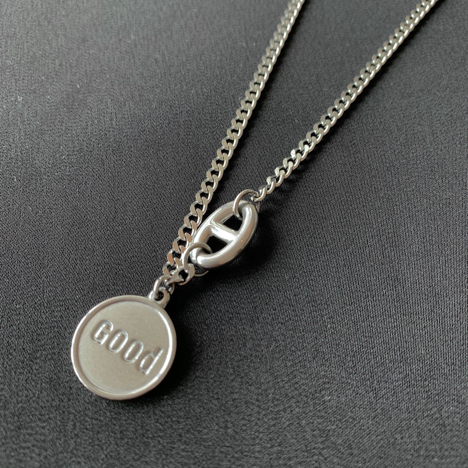 Round Ring Titanium Steel Non-Fading Clavicle Necklace Men And Women Hundred Matching Accessories