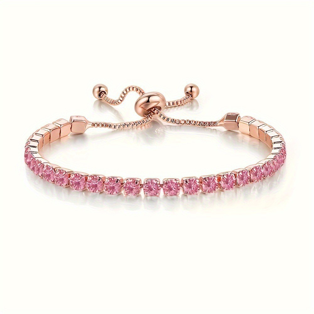 Strobe Tennis Full-Diamond Bracelet Niche Design With A Luxe High-End Vibe