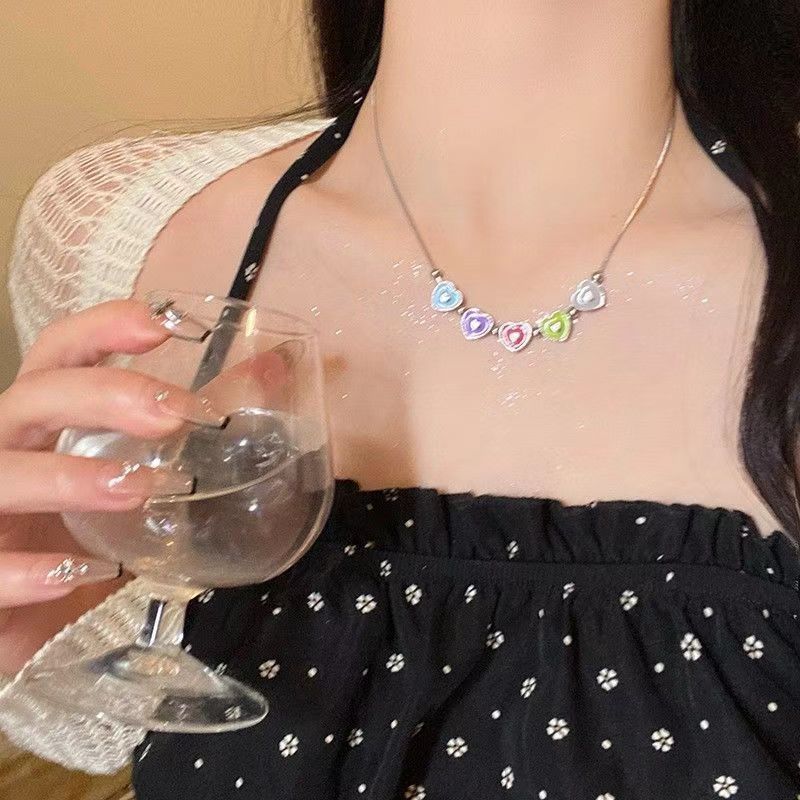 Candy Colored Dopamine Necklace Versatile For Women