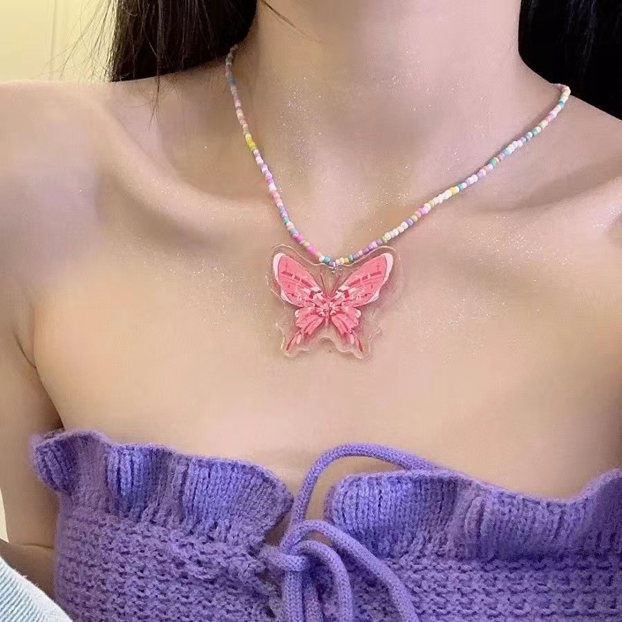Candy Colored Dopamine Necklace Versatile For Women
