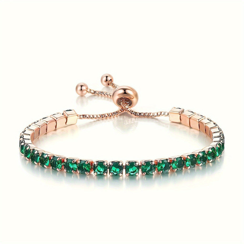 Strobe Tennis Full-Diamond Bracelet Niche Design With A Luxe High-End Vibe
