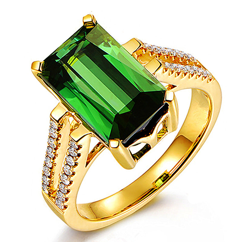 Womens Fashion Adjustable Rectangular Diamond Ring