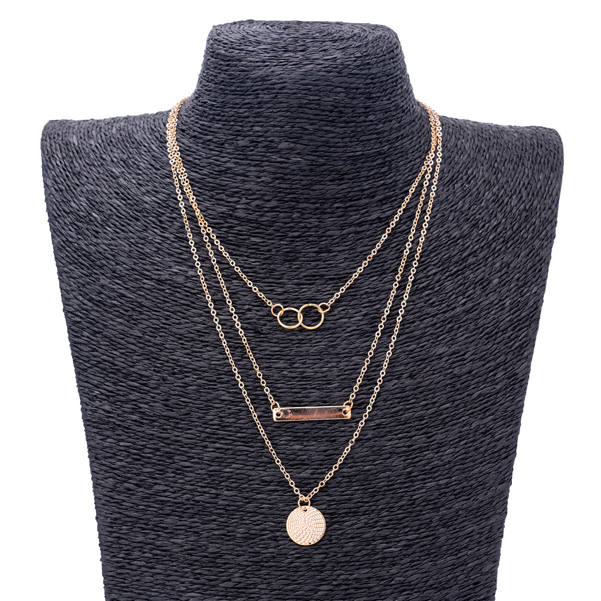 Fashionable Minimalist Multi-layer Rectangular Pendant Necklace
