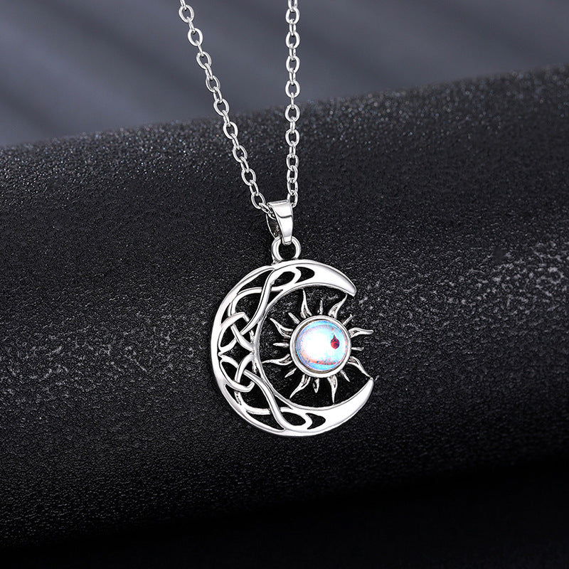 Sun Moon Pendant Neck Accessories Imitation Moonlight Clavicle Chain Men And Women Same Style