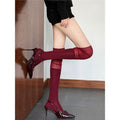 Womens Knee-High Cotton Socks For Spring And Autumn