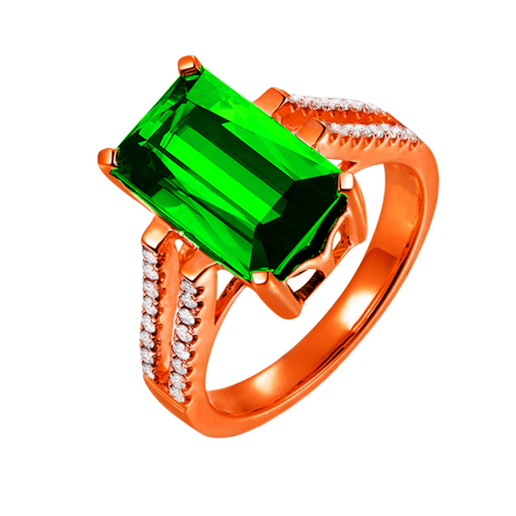 Womens Fashion Adjustable Rectangular Diamond Ring